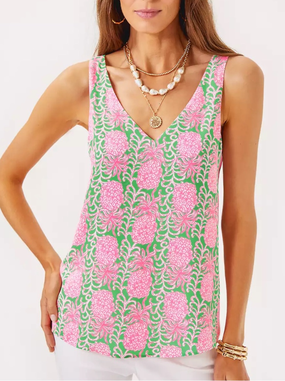💕💚 🍍Lilly Pulitzer Florin Straight Hem Top